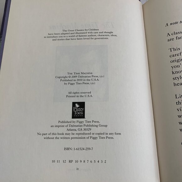 The Time Machine Book H.G. Wells Hardcover Illustrated Excellent - Picture 10 of 10